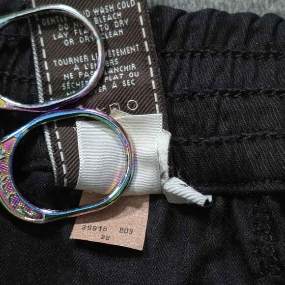 7 For All Mankind Pants Womens 28 Black Jogger Pullon Pockets Punk Grunge Goth - Picture 13 of 16